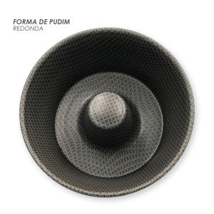 Forma de Pudim Redonda 18cm Cinza