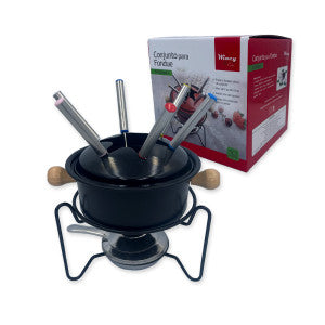 Conjunto Fondue 10 Peças Carne Chocolate Jantar Romântico