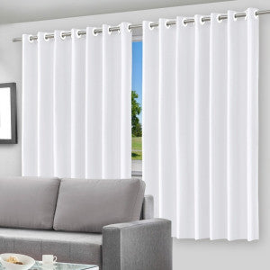 Cortina Blackout Branco c/ ilhos - 280x220cm