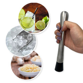 Macerador Socador De Caipirinha Para Drinks E Cozinha Inox