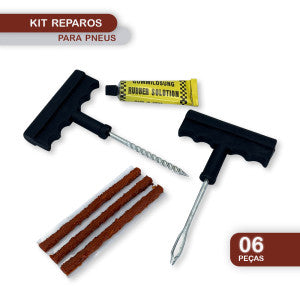 Kit Remendo Reparo Pneu Sem Câmara Macarrão Furo Carro Moto