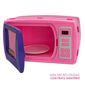 Mini Micro-ondas Infantil com Prato Giratório