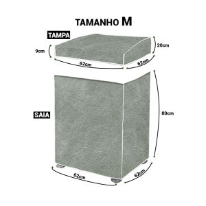 Capa Maquina de Lavar Forrada ZigZag M