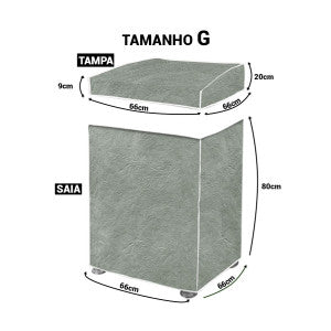 Capa Maquina de Lavar Forrada ZigZag G