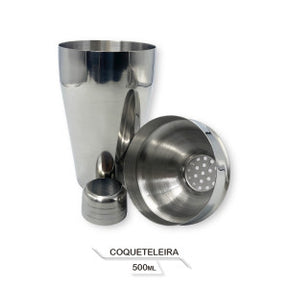 Kit Bar 5pçs Coqueteleira Profissional Aço Inox 550ml Caipirinha