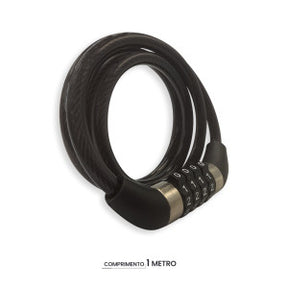 Corrente Cadeado Antifurto com Senha para Bicicleta 1mX8mm