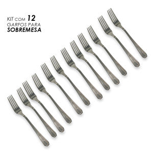 Kit Garfo para Sobremesas com 12 unidades