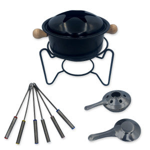 Conjunto Fondue 10 Peças Carne Chocolate Jantar Romântico