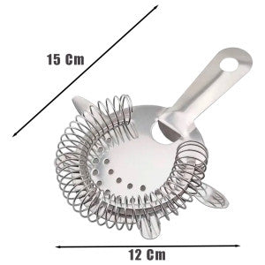 Coador Strainer De Gelo Profissional Aço Inox Barman Bebidas