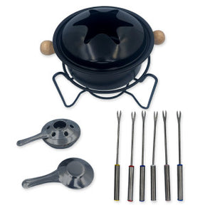 Conjunto Fondue 10 Peças Carne Chocolate Jantar Romântico