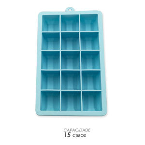 Forma de Gelo Retangular de Silicone para 15 cubos 30ml