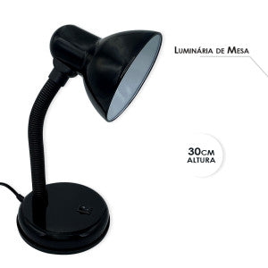 Luminária de Mesa Flexível Cômoda Escrivaninha