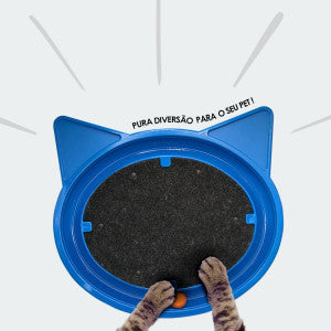 Arranhador para Gatos com Bolinha Interativa Antistress  - Azul