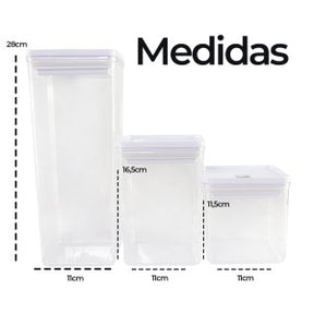 Kit Organizador Hermético Dubai Branco 5 Litros