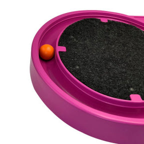 Arranhador para Gatos com Bolinha Interativa Antistress - Rosa