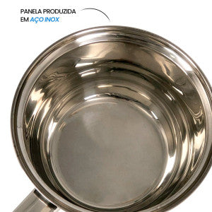 Conjunto Panelas 5 Peças Tampa Vidro Aço Inox