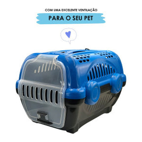 Caixa de Transporte para Pet -  Azul e Preto