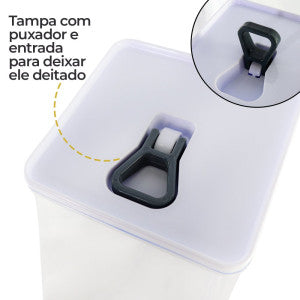 Kit Organizador Hermético Dubai Branco 5 Litros