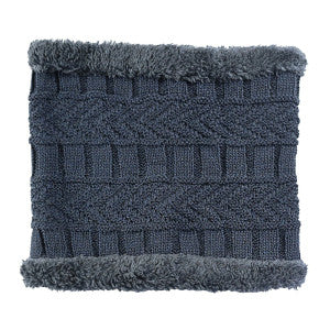 Kit Gorro de Frio e Cachecol Estilo Gola - Azul Marinho