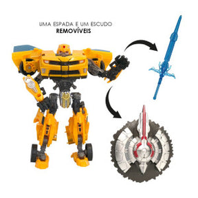 Boneco Super Change Robot com Espada e Escudo - 2 em 1