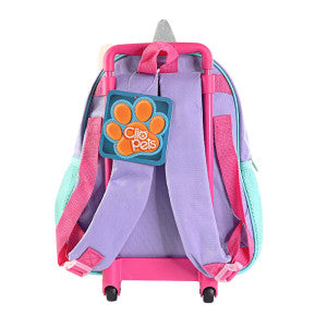 Mochila Infantil Com Rodinhas Unicornio - Roxo