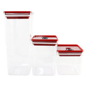 Kit Organizador Hermético Dubai Vermelho 5 Litros