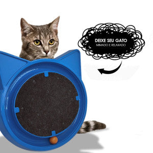 Arranhador para Gatos com Bolinha Interativa Antistress  - Azul