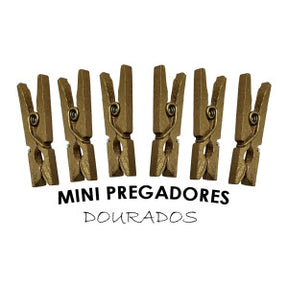 Kit 30 Mini Pregador Prendedor de Madeira para Fotos Artes