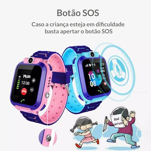 Relógio SmartWatch Infantil Q12 com Rastreador